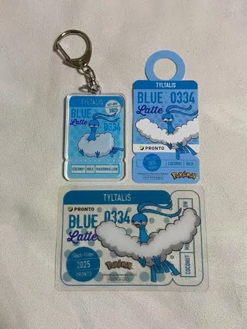 포켓몬 PRONTO 칠타리스 아크릴 키링 클리어 카드