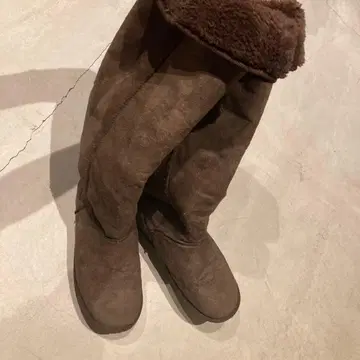 브라운 스웨이드 롱 어그 부츠 LL