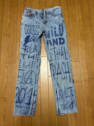 W&LT 월트 낙서 팬츠 30 빈티지 데님