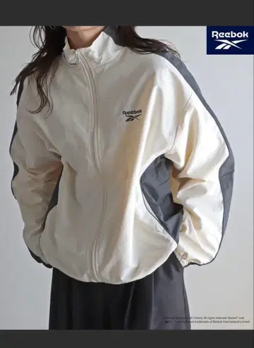 Reebok 아이보리/그레이 자켓 L 사이즈