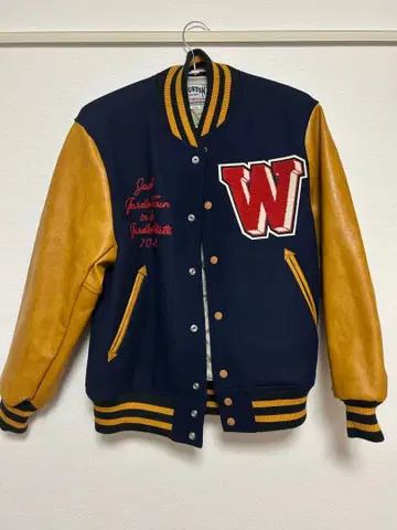 HOUSTON 바시티 자켓 L 네이비/탄