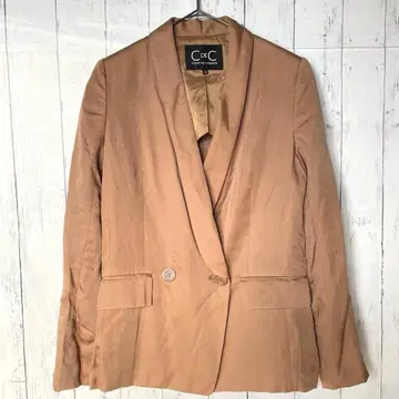 쿠 드 샹스 숄카라 자켓 더블 버튼 V넥