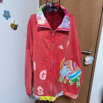 엘 로데오 컬러풀 코끼리 자수 집업 후드티