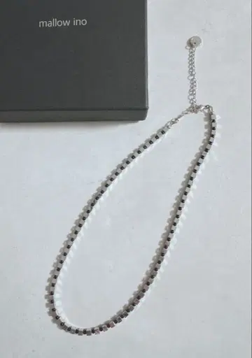 미사용 새상품 mallow ino 실버 목걸이 choker