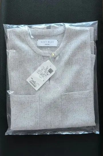 SHIPS any 트위드 라이크 오버 블라우스 NAVY BLUE