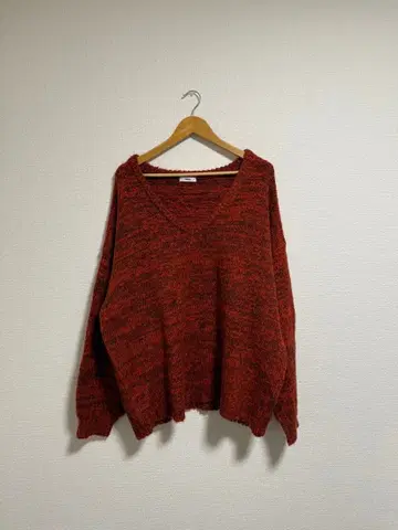 Perushu 오버 사이즈 V넥 니트