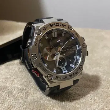 G-SHOCK G-STEEL 터프 솔라 블랙/실버