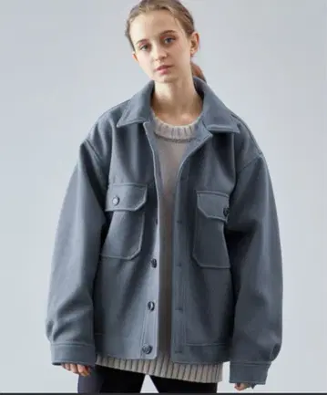 Loose 멜톤 오버 사이즈 CPO 블루종 M 사이즈