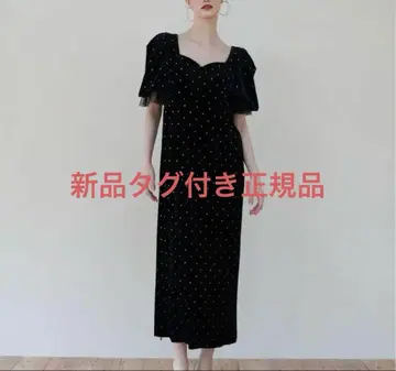 acka bijou dot 벨벳 드레스