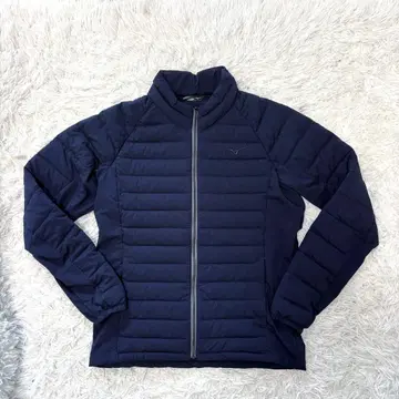 미즈노 골프 충전솜 네이비 지퍼 블루종 퀼팅 자켓