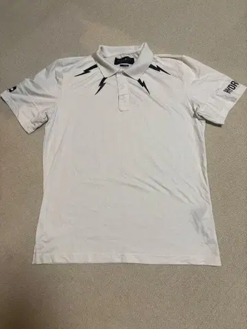 HYDROGEN 화이트 컬러 피케 셔츠 L 사이즈