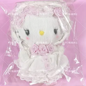 산리오 화이트 프릴 마스코트 키티