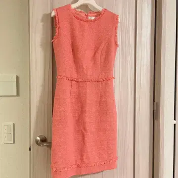 기장 수선 완료 엘케이 핑크 트위드 원피스