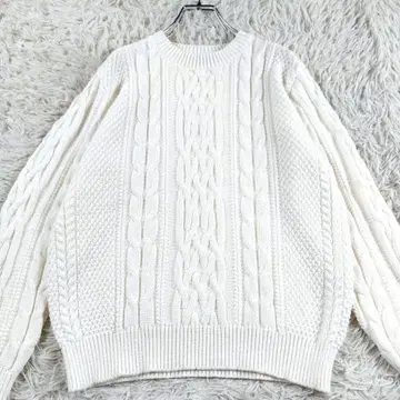 미사용급 SLOANE 케이블 짜임 로우 게이지 빅 사이즈 니트 스웨터 2