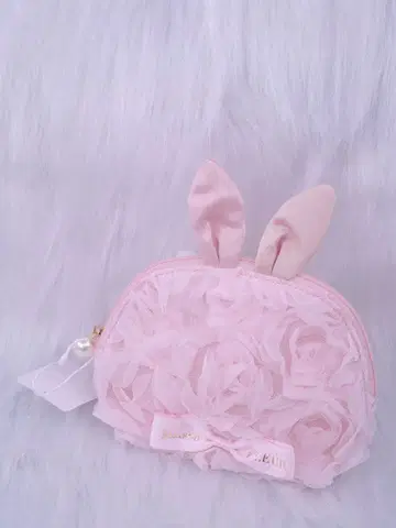 Maison de FLEUR 튤 로즈 라운드 파우치 핑크