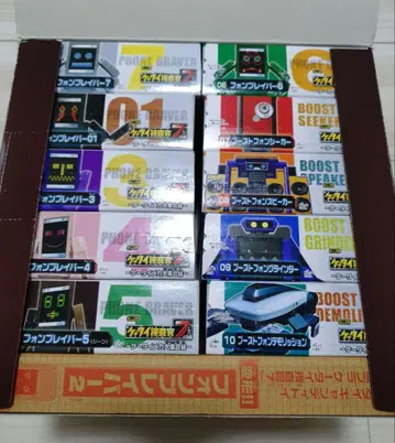 반다이 미니플라 휴대폰 수사관 7 10종 + 잡지 부록 세컨드