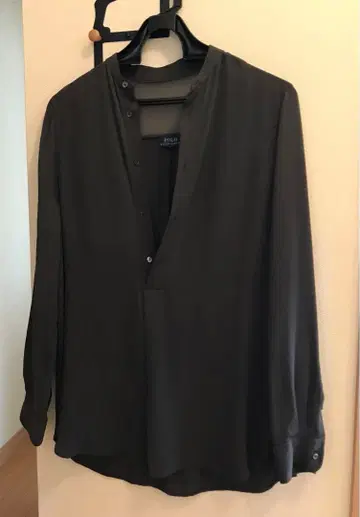 실크 쉬폰 블라우스 L 폴로 랄프로렌