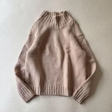 [ 새상품급 ] IENA 울 캐시미어 AQUA 로우 게이지 하이넥 니트