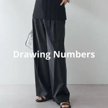 Drawing Numbers 센터 프레스 와이드 팬츠 슬랙스 34