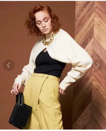 MAISON SPECIAL 더블 페이스 리브 볼레로 탑