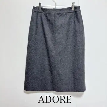 ADORE 아도어 사이즈 40 미들 기장 스커트 울 그레이