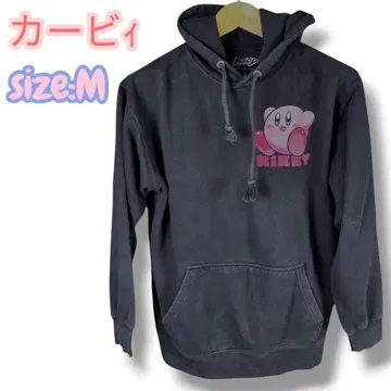 커비 후드티 양면 프린트 블랙 M 사이즈
