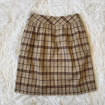 any SIS 미니 스커트 M 타이트 체크 베이지 온워드 카시야마