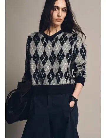 2025 ZARA 아가일 니트 스웨터