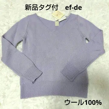 택 포함 새상품 ef-de 에프데 긴팔 니트 이탈리아 울 100%