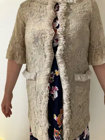 그레이스 콘티넨탈 오부 소매 가디건