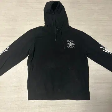 RVCA 남성용 후드티 거미줄 패턴
