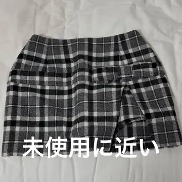 Darich 슬릿 체크 리본 미니 스커트