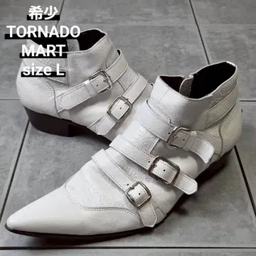 레어 TORNADO MART 트리플 벨티드 하프 부츠
