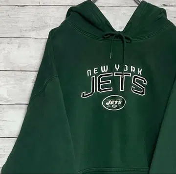 NFL 리복 제츠 후드티 센터 로고 자수 로고