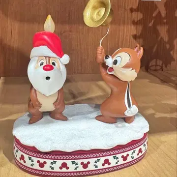 디즈니 스토어 칩과 데일 LED 라이트 크리스마스 피규어