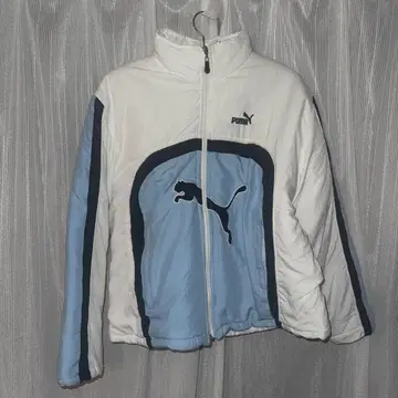PUMA 다운 자켓 화이트/블루