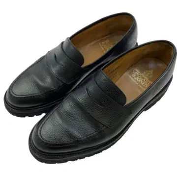 크로켓 & 존스 그레인 가죽 코인 로퍼 블랙 7.5