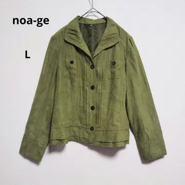 noa-ge 노아쥬 올리브 그린 버튼 자켓 긴팔 L