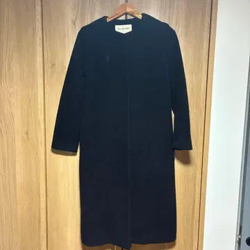 레이빔즈 네이비 노카라 보아 코트