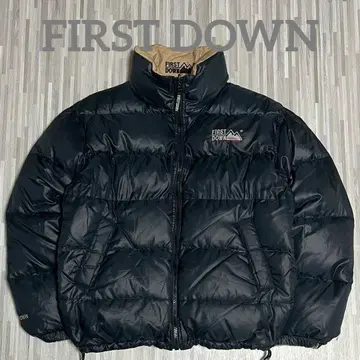 퍼스트다운 다운 자켓 리버서블 블랙 x 베이지 L 사이즈