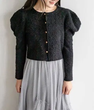 RANDA 트위드풍 니트 가디건