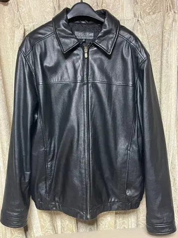 천연 가죽 가죽 자켓 블랙