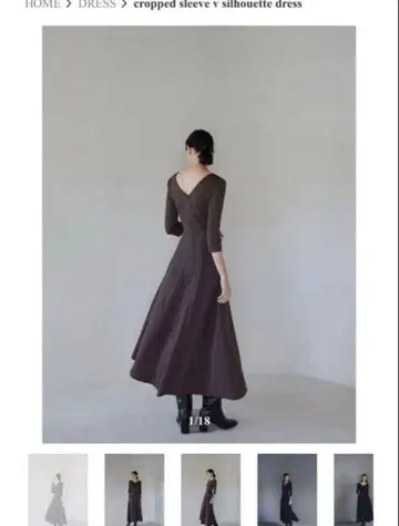 celon cropped sleeve v silhouette dress