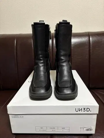 UN3D. 스퀘어 사이드 고어 부츠 37