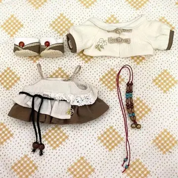 20cm 봉제 인형용 옷 갈아입기 의류 누이활 누이옷 4점 세트