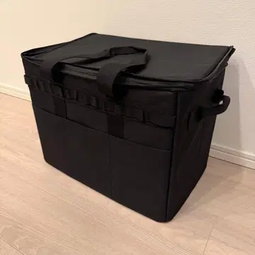 젠 캠핑 기어 박스 블랙 수납 백 중형 칸막이 2개 포함