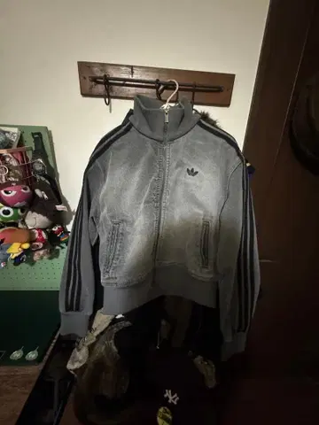 adidas 아디컬러 데님 트랙탑 그레이 L