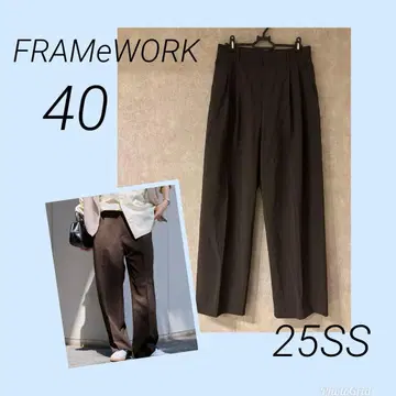 프레임워크 발수 강연 PE 배럴 팬츠 25SS 브라운 40