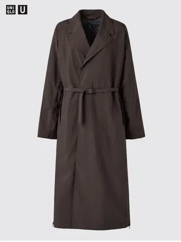 [ 새상품 ] UNIQLO U 스텐칼라 롱 코트 39 다크 브라운