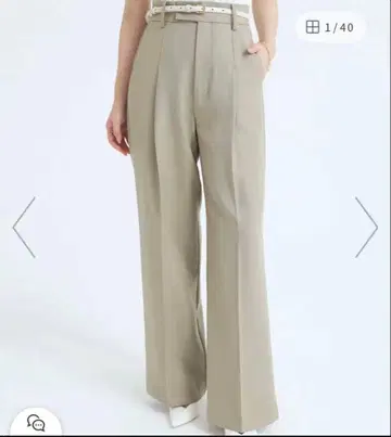 아뉴앙스 와이드 팬츠 스트레이트 팬츠 슬랙스